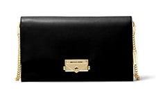 Michael Kors Women's Cece Large Leather Convertible Crossbody Bag Handbag, Black