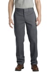 Dickies Men's Straight Work Slim Trousers, Charcoal grey - 32W x 32L