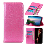 XFDSFDL® Protective Cover for Nokia 8.3 (6.81 Inch) PU Leather Flip Case Glitter Pattern with Built Stand Magnetic Closure Wallet Shining Phone Shell Holster, Pink