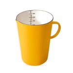 Beautify-HOT White Measuring Cup 1L, Enamel Mug Kitchen Baking Tools, Heatable Enamel Pot With Handle Kitchenware Measuring Jug Kitchen Measure Cookware Green Blue(Color:yellow)