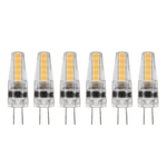 10 st G4 LED-lampor 2W Bi-pin-sockel Dimbara lampor för taklampa, bordslampa, varmvit 3000K AC 12‑24V