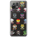 ERT GROUP Coque de téléphone Portable pour Xiaomi 11 Lite 4G/5G Original et sous Licence Officielle Marvel Motif Avengers 025, partiel imprimé