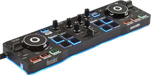 Hercules DJControl Starlight – Portable USB DJ Controller - 2 tracks with 8