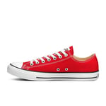 Converse Unisex Converse C. Taylor All Star Ox Optical Sneakers, Red Maroon, 11 UK