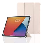 Hama Étui pour iPad Pro 2021/5e génération 12,9" (étui à Rabat pour Tablette Apple avec Fonction Support, Coque magnétique arrière Transparente) Rose, 00216473