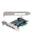 4 Port PCI Express Low Profile High Speed USB Card