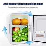 Gxing Mini Fridge Cooler,4L Fridge Makeup Refrigerators Dual-Use High Efficiency for Car,Compact, Portable and Quiet Mini Fridge