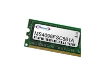 Memory Solution ms4096fsc661 a 4 Go Memory Module – Memory modules (PC/Serveur, fSC Celsius M730 (d3128), Green)