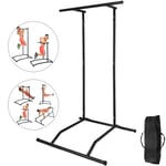 nbrand 220lbs Pull Up Station,Dip Station Pull Up Bar Free Standing Power Tower Pull Up Tower with Carry Bag Portable Pull Up Rack(Green)