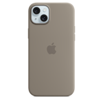 Apple Silikonskal med MagSafe till iPhone 15 Plus – lera