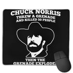 Chuck Norris Threw A Grenade Then It Exploded Customized Designs Non-Slip Rubber Base Gaming Mouse Pads for Mac,22cm×18cm， Pc, Computers. Ideal for Working Or Game