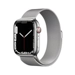 Apple Watch Series 7 OLED 45 mm Numérique Écran tactile 4G Argent Wifi GPS (satellite) - Neuf