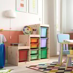 IKEA IKEA TROFAST förvaringskombination med backar, ljus vitbetsad furu/flerfärgad, 94x44x91 cm 94x44x91 cm