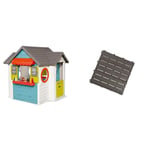 SMOBY KIDS CHEF PLAYHOUSE AND KITCHEN WITH 37 ACCESSORIES (1.4M TALL) & Set de 6 dalles 45 x 45 cm - plancher maison