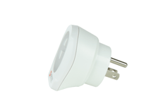 Europe to USA Grounded Travel Adapter, 15A, 110-125V, white