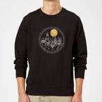 Harry Potter Hogwarts Castle Moon Sweatshirt - Black - L - Black