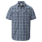 The North Face Mens S/S Pine Knot Shirt (Blå (SHADY BLUE PLAID) Large)