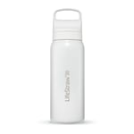 LifeStraw Go Stainless Steel 700ml Filter Water Bottle - Polar White