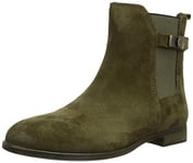 Tommy Hilfiger Women's Billie 10b Chelsea Boots, Green Green Bark 343, 4 UK