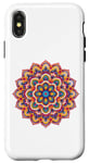 Coque pour iPhone X/XS Mandala Joli Mandala Coloré Méditer Yoga Cristaux Joie