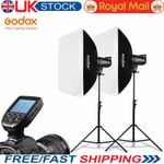 2*Godox SK300II Studio Strobe Flash Light +Trigger+Softbox+Light Stand For Canon