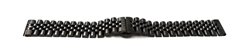 System-S Bracelet 20mm en Métal pour Samsung Galaxy Watch 4 Smartwatch Noir, Métallisé/noir, Eine Grösse