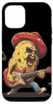Coque pour iPhone 13 Pro Musicien Rock Pomme de terre avec guitare cool