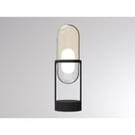 Pill T Bordslampa grå glas/champagne skärm 27W 2700 PUSH dimbar