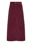 Tommy Jeans Tjw Fine Cord Maxi Skirt Burgundy