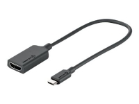 ALOGIC Elements Series - Videokort - USB-C hane till HDMI hona - 20 cm - mörkgrå - 4K60 Hz (4096 x 2160) stöd, 1080p stöd 240 Hz, 3D video support