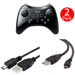 2 Meter Long Charger Charging Lead Cable For Nintendo Wii U Pro Controller