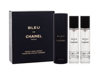 Chanel Bleu de Chanel Parfum vreckový sprej plniteľný 20 ml + Parfum náplň 2 x 20 ml (man)