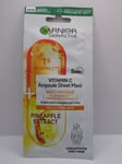 Garnier SkinActive Vitamin-C Ampoule Sheet Mask Anti Fatigue - PINEAPPLE EXTRACT