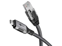 goobay 70696 Câble CAT 6 USB-C 3.1 vers RJ45 Ethernet pour une connexion Internet stable par câble avec routeur/modem/commutateur réseau/remplace l'adaptateur USB vers RJ45 / 1 Gbit/s / 1 m