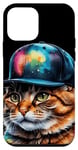 Coque pour iPhone 12 mini Chat Casquette Snapback Colorée Drôle Animaux Motif Imprimé