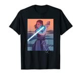 Star Wars Illustrated Rey with Lightsaber T-Shirt