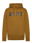 Gant Logo Sweat Hoodie Brown GANT
