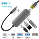Hub USB type c avec chargeur PD et adaptateur, USB 3.0, pour Apple Macbook, iPad Pro, 11 2020 Air 4, Huawei Matebook