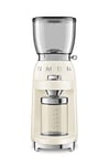 Smeg CGF01CREU Electric Coffee Grinder with a Power of 150 W CGF01CREU-cream, Plastic, Cream