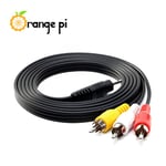 CNYO® Orange Pi 70 CM/2FT 3.5 MM Jack à 3 RCA Fiche Mâle Adaptateur Audio Convertisseur Vidéo AV Câble
