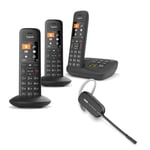 Gigaset C57 Trio Cordless Phone with Wireless Headset DECT 3 Handsets