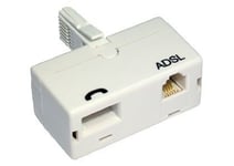 World of Data ADSL Micro Filter for BT Broadband RJ11 ADSL Router/Modem - QUAD PACK (4)