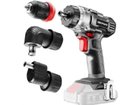 Energy+ 18V cordless drill driver, 10 mm removable handle, plus angle adapter and adapte