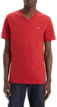 Levi's Men's Original Housemark V-Neck T-Shirt, Rhythmic Red, S