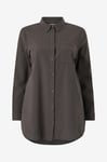 KAFFE Curve - Långskjorta kcNana Shirt Tunic - Grå