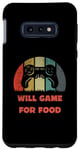 Coque pour Galaxy S10e Will Game for Food Manette de jeu rétro colorée