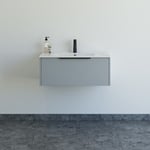Dansani Mido+ Classic möbelpaket, 81x44 cm, randig matt ljusblå