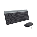 Logitech MK470 Slim Wireless Keyboard & Mouse Combo, QWERTZ German Layout - Blac