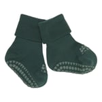 GObabyGO non-slip socks wool – forest green - 3-4år