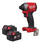 Milwaukee M18FID2-0 18v M18 Li-ion Fuel GEN 3 Impact Driver 5Ah Batteries M18B5